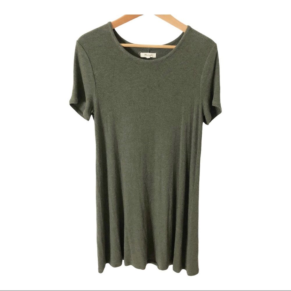 Madewell Ribbed Swingy Tee Dress Size Large - Picture 3 of 6